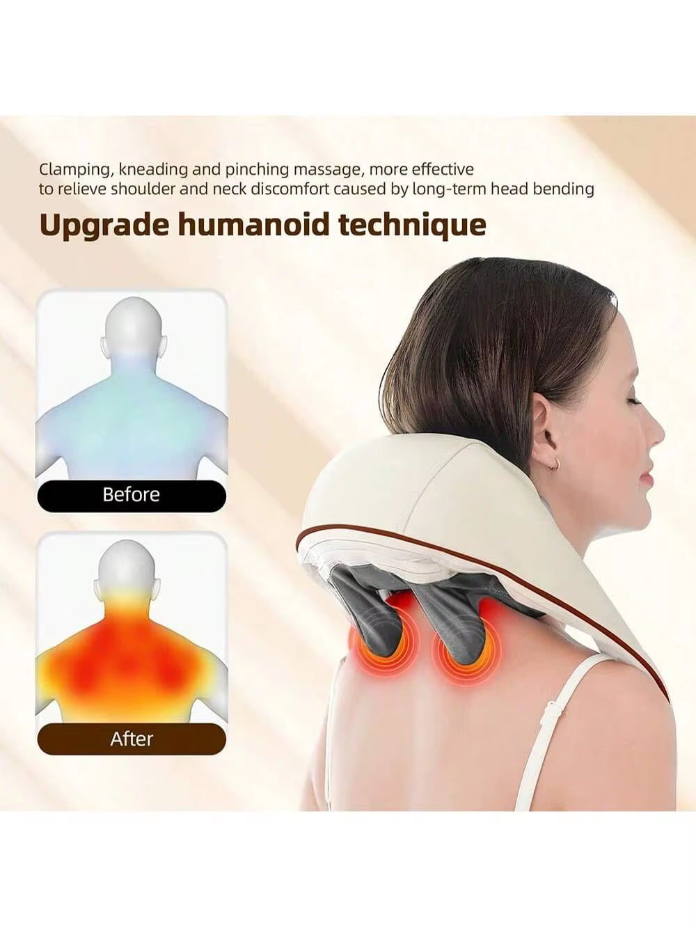 Manual Wooden Massage Roller Hand Push Handheld Body Massage Tool Full-Body Household Trigger Point Massager Face Shoulder Neck