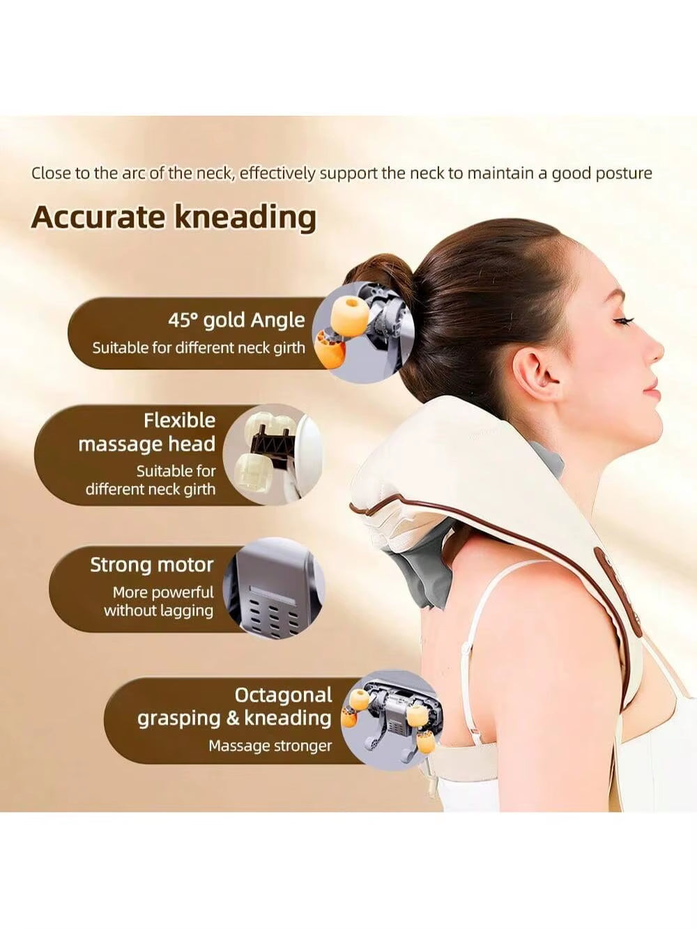 Manual Wooden Massage Roller Hand Push Handheld Body Massage Tool Full-Body Household Trigger Point Massager Face Shoulder Neck