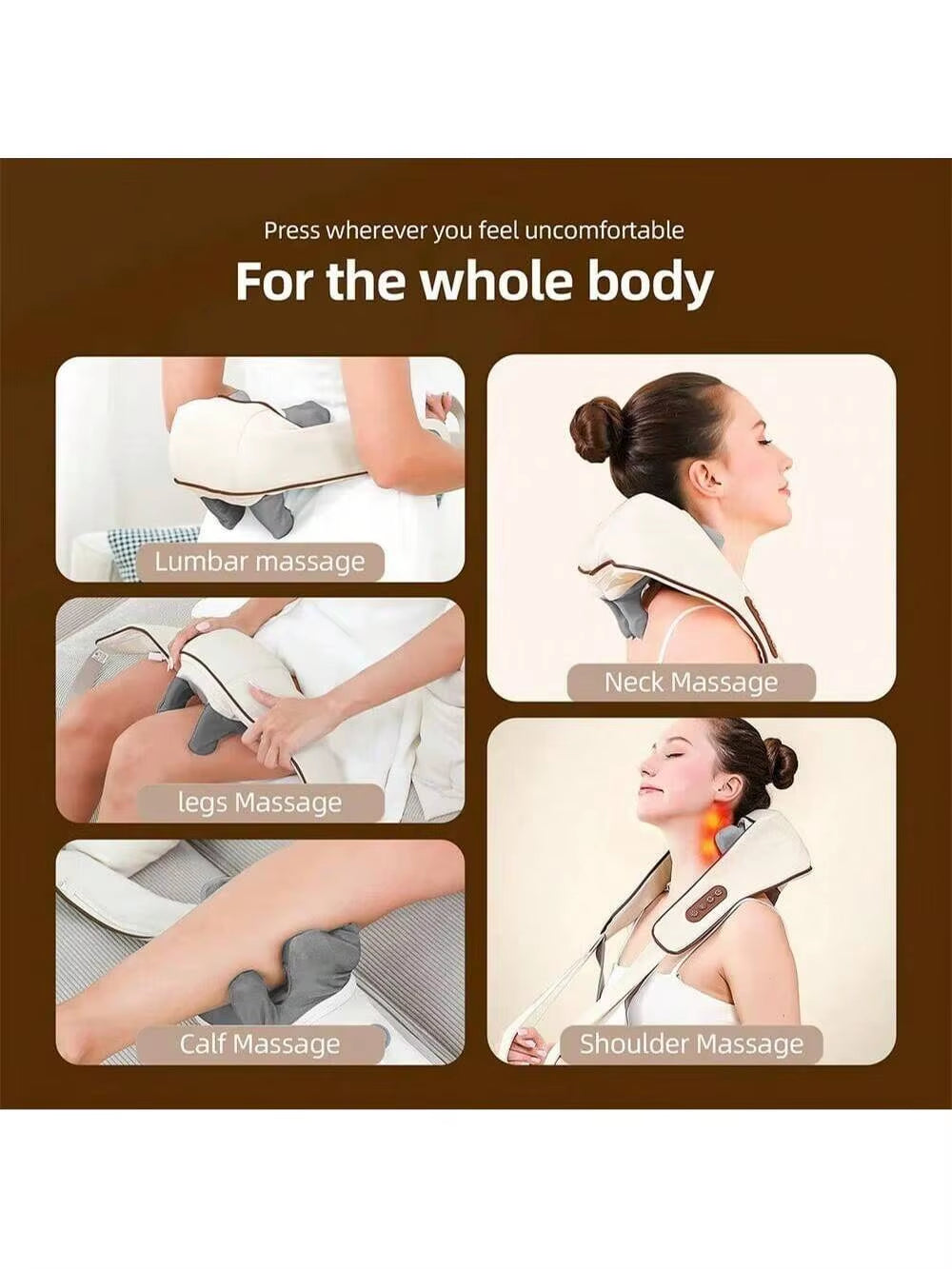 Manual Wooden Massage Roller Hand Push Handheld Body Massage Tool Full-Body Household Trigger Point Massager Face Shoulder Neck